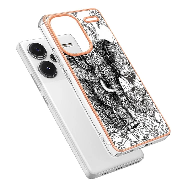 YB IMD Series-19 Style-D For Xiaomi Redmi Note 13 Pro+ 5G Case Soft TPU Electroplating Phone Cover