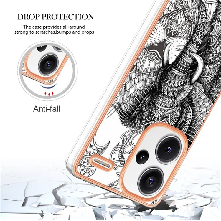 YB IMD Series-19 Style-D For Xiaomi Redmi Note 13 Pro+ 5G Case Soft TPU Electroplating Phone Cover