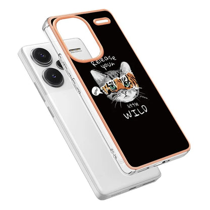 YB IMD Series-19 Style-D For Xiaomi Redmi Note 13 Pro+ 5G Case Soft TPU Electroplating Phone Cover