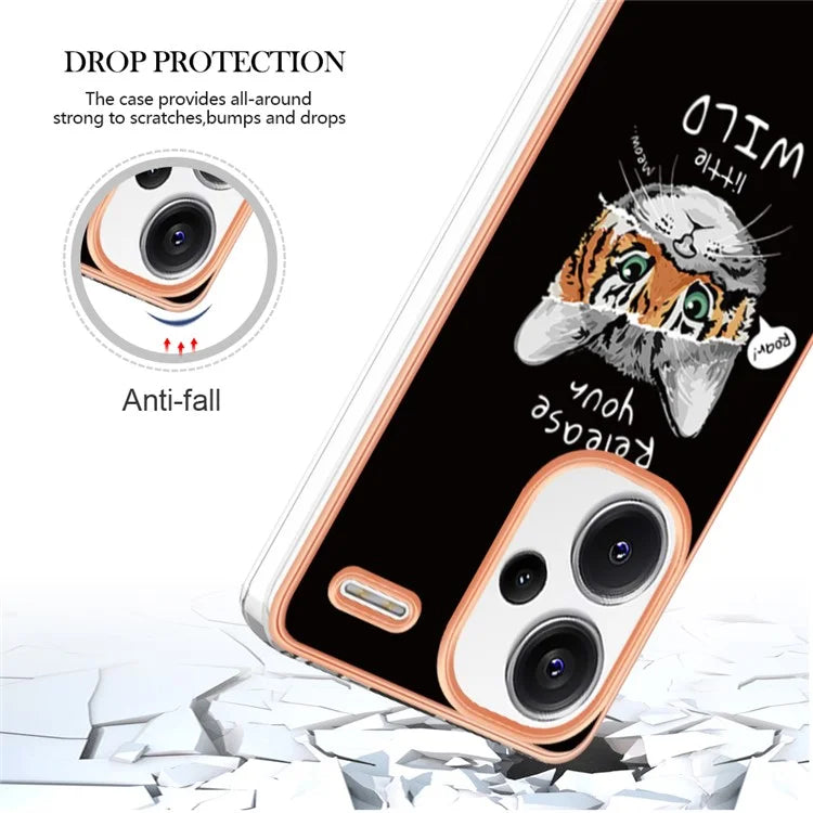 YB IMD Series-19 Style-D For Xiaomi Redmi Note 13 Pro+ 5G Case Soft TPU Electroplating Phone Cover