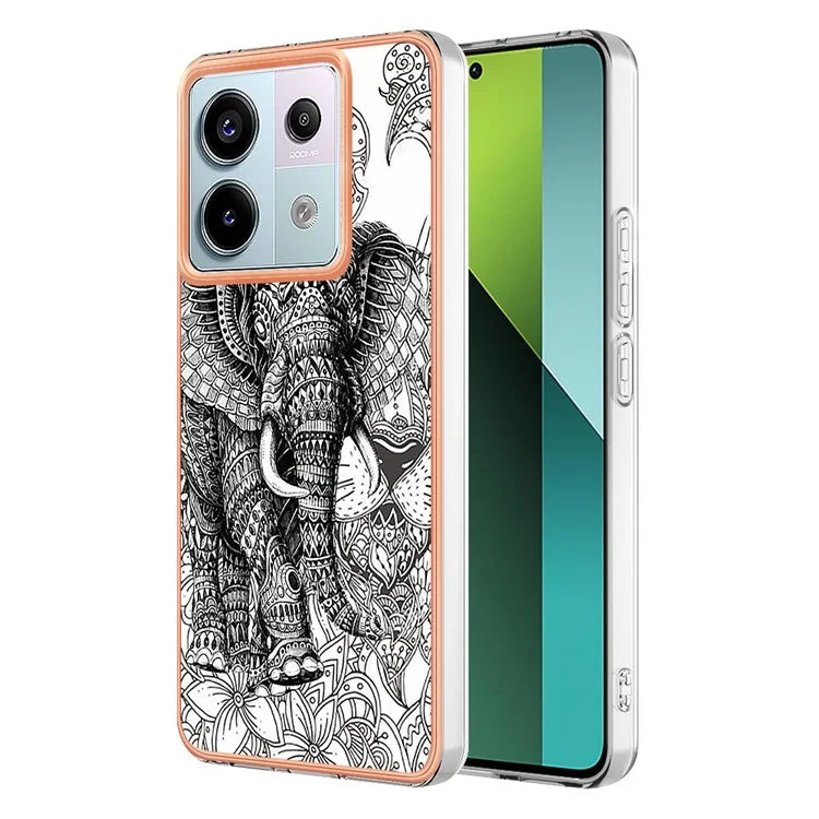 YB IMD Series-19 Style-D For Xiaomi Redmi Note 13 Pro 5G / Poco X6 5G Case Electroplating Phone TPU Cover
