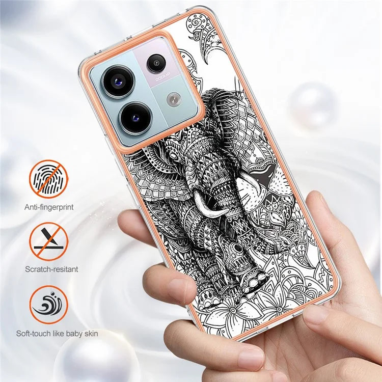YB IMD Series-19 Style-D For Xiaomi Redmi Note 13 Pro 5G / Poco X6 5G Case Electroplating Phone TPU Cover