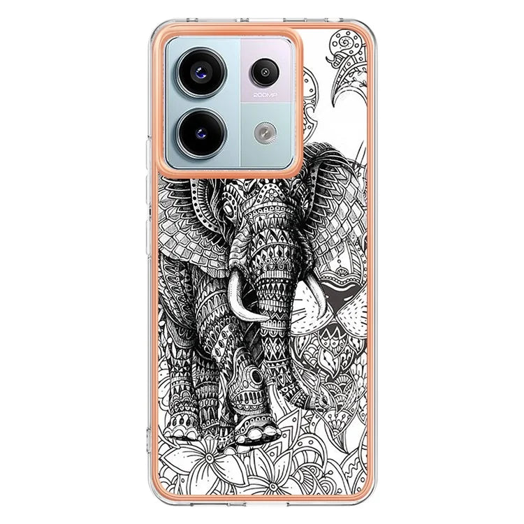 YB IMD Series-19 Style-D For Xiaomi Redmi Note 13 Pro 5G / Poco X6 5G Case Electroplating Phone TPU Cover