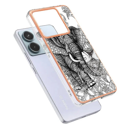 YB IMD Series-19 Style-D For Xiaomi Redmi Note 13 Pro 5G / Poco X6 5G Case Electroplating Phone TPU Cover
