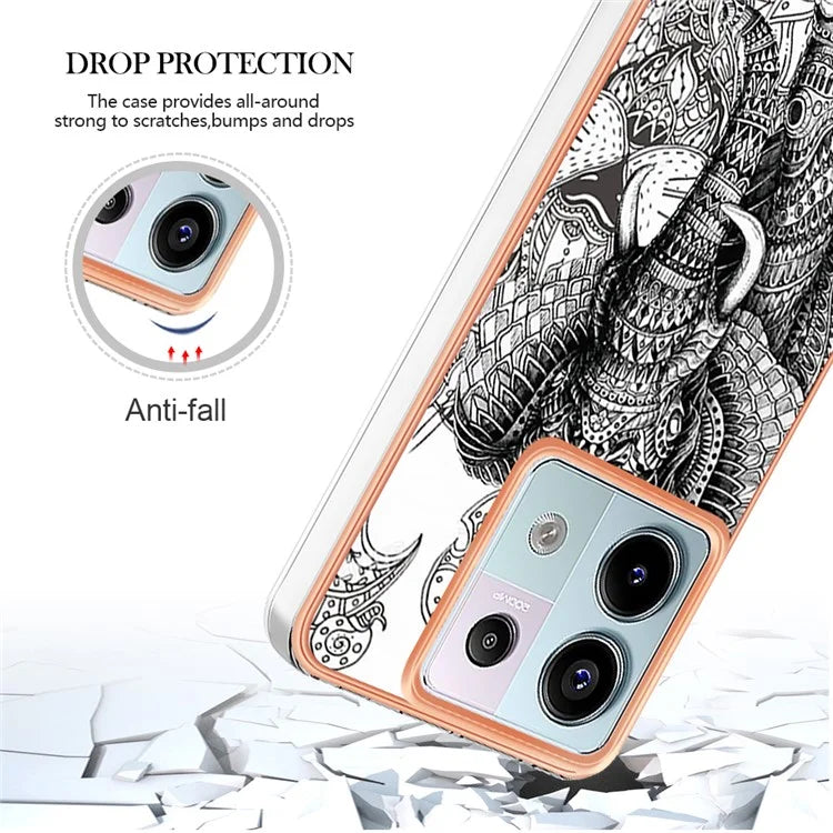 YB IMD Series-19 Style-D For Xiaomi Redmi Note 13 Pro 5G / Poco X6 5G Case Electroplating Phone TPU Cover