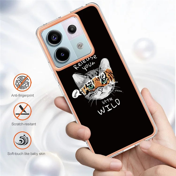 YB IMD Series-19 Style-D For Xiaomi Redmi Note 13 Pro 5G / Poco X6 5G Case Electroplating Phone TPU Cover