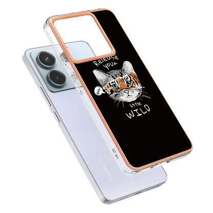 YB IMD Series-19 Style-D For Xiaomi Redmi Note 13 Pro 5G / Poco X6 5G Case Electroplating Phone TPU Cover