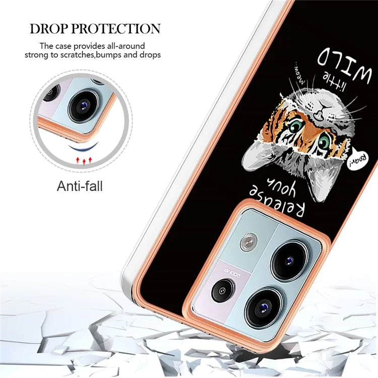 YB IMD Series-19 Style-D For Xiaomi Redmi Note 13 Pro 5G / Poco X6 5G Case Electroplating Phone TPU Cover