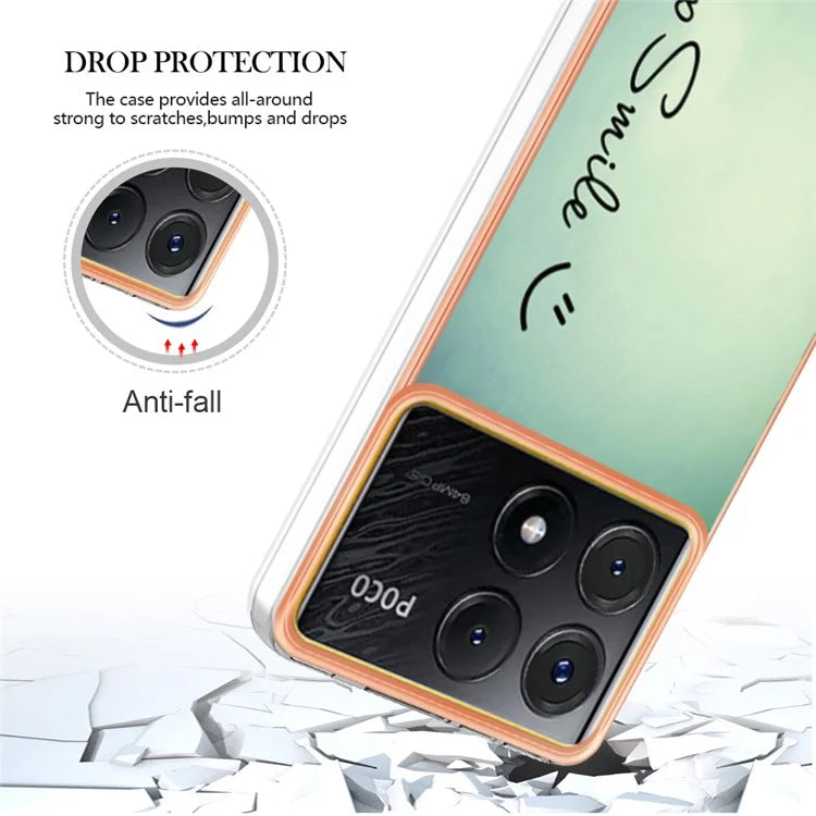YB IMD Series-19 Style-D For Xiaomi Poco X6 Pro 5G / Redmi K70E 5G Case Electroplated TPU Soft Phone Cover