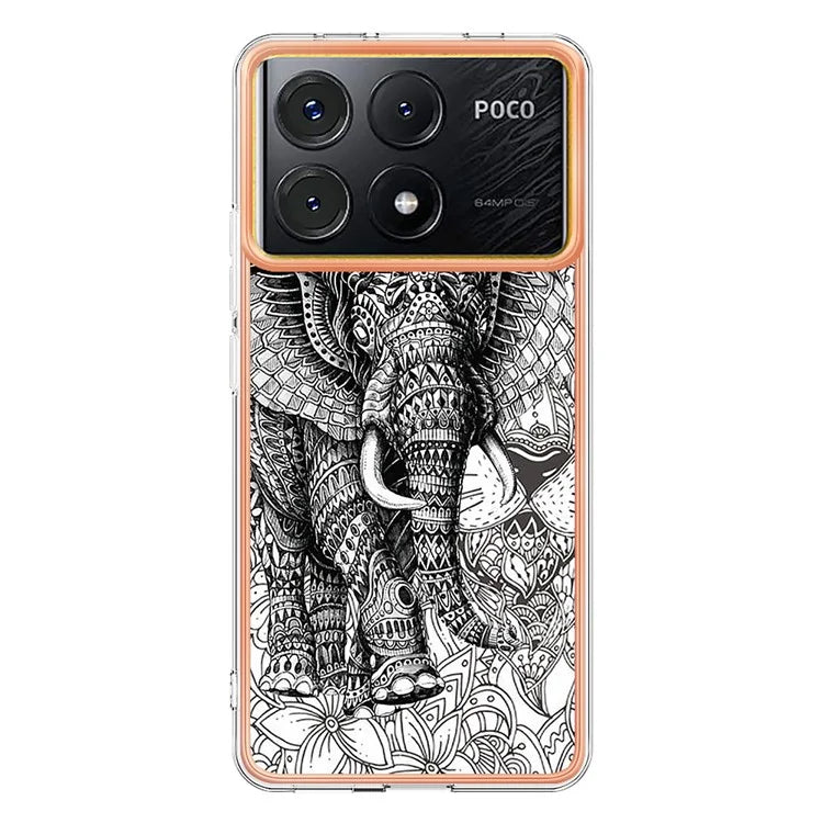 YB IMD Series-19 Style-D For Xiaomi Poco X6 Pro 5G / Redmi K70E 5G Case Electroplated TPU Soft Phone Cover