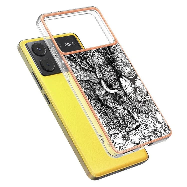 YB IMD Series-19 Style-D For Xiaomi Poco X6 Pro 5G / Redmi K70E 5G Case Electroplated TPU Soft Phone Cover