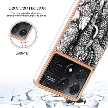 YB IMD Series-19 Style-D For Xiaomi Poco X6 Pro 5G / Redmi K70E 5G Case Electroplated TPU Soft Phone Cover