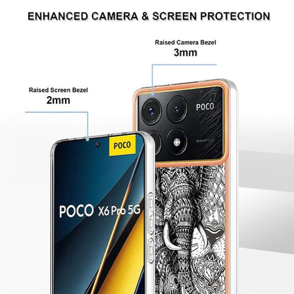 YB IMD Series-19 Style-D For Xiaomi Poco X6 Pro 5G / Redmi K70E 5G Case Electroplated TPU Soft Phone Cover