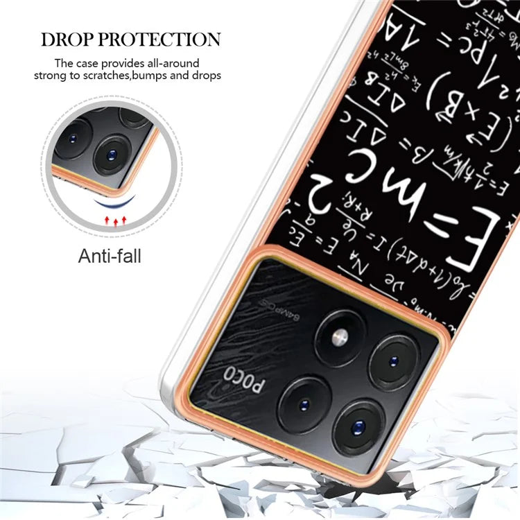 YB IMD Series-19 Style-D For Xiaomi Poco X6 Pro 5G / Redmi K70E 5G Case Electroplated TPU Soft Phone Cover