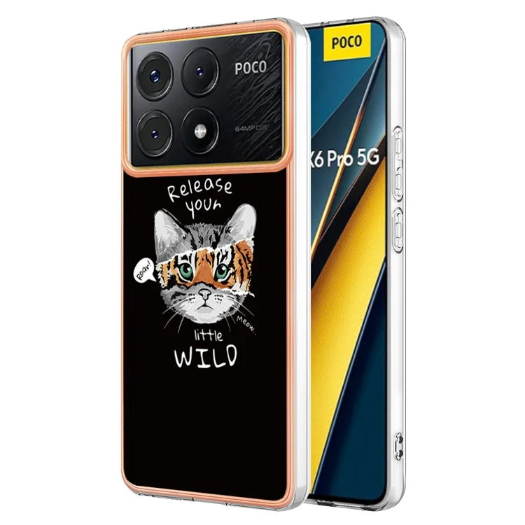 YB IMD Series-19 Style-D For Xiaomi Poco X6 Pro 5G / Redmi K70E 5G Case Electroplated TPU Soft Phone Cover