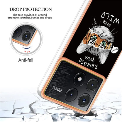 YB IMD Series-19 Style-D For Xiaomi Poco X6 Pro 5G / Redmi K70E 5G Case Electroplated TPU Soft Phone Cover