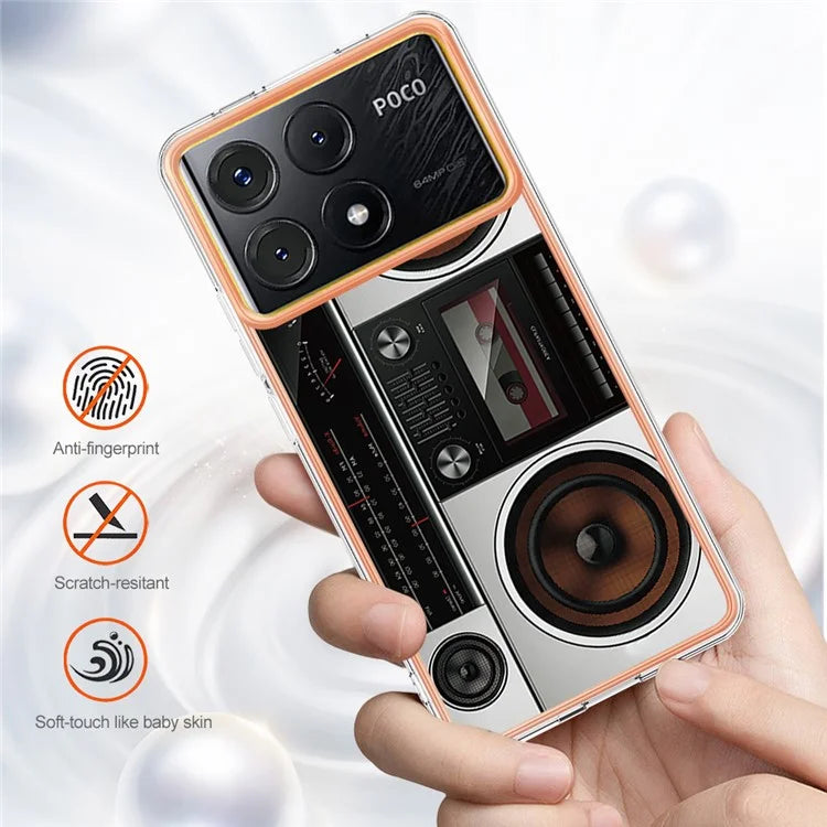 YB IMD Series-19 Style-D For Xiaomi Poco X6 Pro 5G / Redmi K70E 5G Case Electroplated TPU Soft Phone Cover