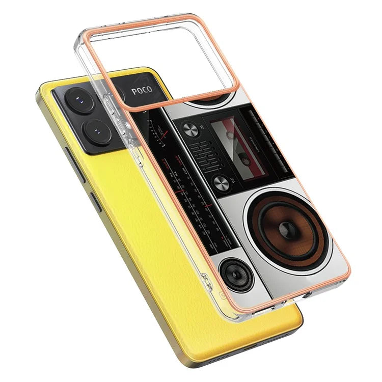 YB IMD Series-19 Style-D For Xiaomi Poco X6 Pro 5G / Redmi K70E 5G Case Electroplated TPU Soft Phone Cover