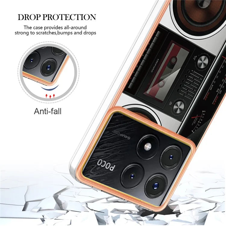 YB IMD Series-19 Style-D For Xiaomi Poco X6 Pro 5G / Redmi K70E 5G Case Electroplated TPU Soft Phone Cover