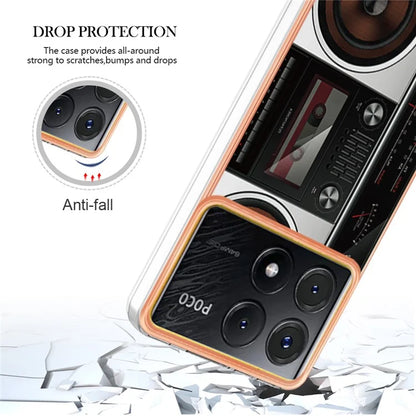 YB IMD Series-19 Style-D For Xiaomi Poco X6 Pro 5G / Redmi K70E 5G Case Electroplated TPU Soft Phone Cover
