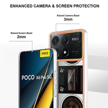 YB IMD Series-19 Style-D For Xiaomi Poco X6 Pro 5G / Redmi K70E 5G Case Electroplated TPU Soft Phone Cover