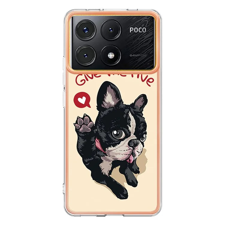 YB IMD Series-19 Style-D For Xiaomi Poco X6 Pro 5G / Redmi K70E 5G Case Electroplated TPU Soft Phone Cover
