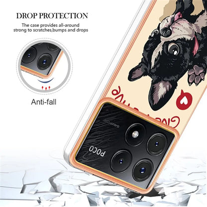 YB IMD Series-19 Style-D For Xiaomi Poco X6 Pro 5G / Redmi K70E 5G Case Electroplated TPU Soft Phone Cover