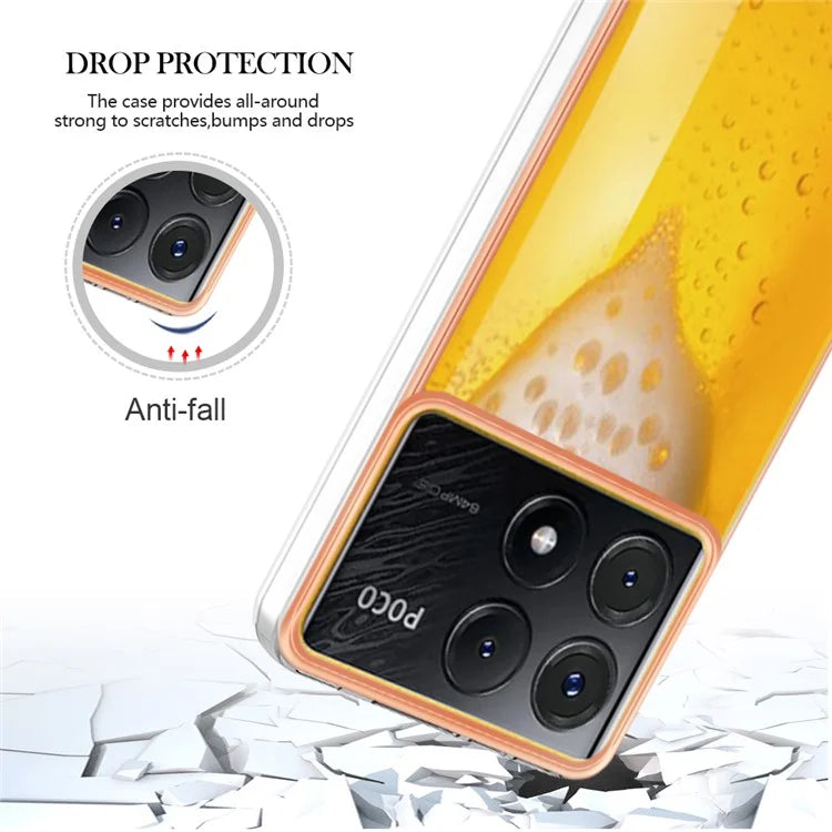 YB IMD Series-19 Style-D For Xiaomi Poco X6 Pro 5G / Redmi K70E 5G Case Electroplated TPU Soft Phone Cover