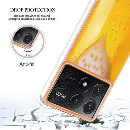 YB IMD Series-19 Style-D For Xiaomi Poco X6 Pro 5G / Redmi K70E 5G Case Electroplated TPU Soft Phone Cover