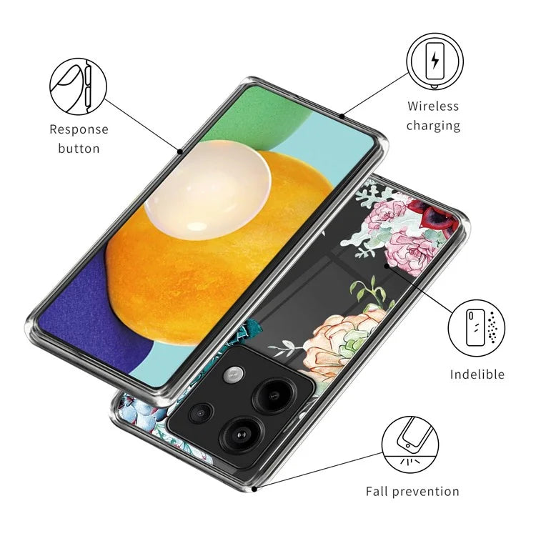 For Xiaomi Redmi Note 13 Pro 5G /  Poco X6 5G TPU Case Pattern Printing Anti-Drop Phone Cover