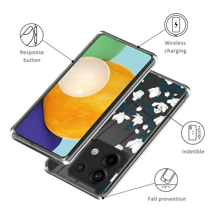 For Xiaomi Redmi Note 13 Pro 5G /  Poco X6 5G TPU Case Pattern Printing Anti-Drop Phone Cover