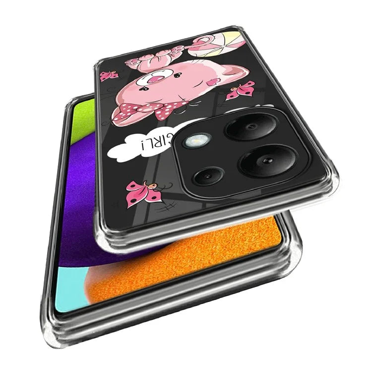 For Xiaomi Redmi Note 13 Pro 4G / Poco M6 Pro 4G Back Case Anti-drop TPU Pattern Printing Phone Protector