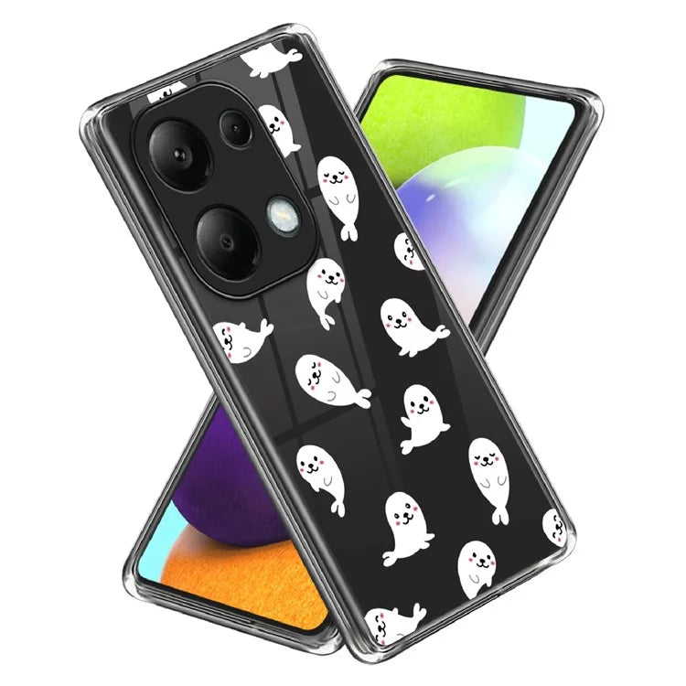 For Xiaomi Redmi Note 13 Pro 4G / Poco M6 Pro 4G Back Case Anti-drop TPU Pattern Printing Phone Protector