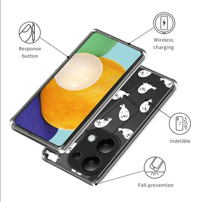 For Xiaomi Redmi Note 13 Pro 4G / Poco M6 Pro 4G Back Case Anti-drop TPU Pattern Printing Phone Protector