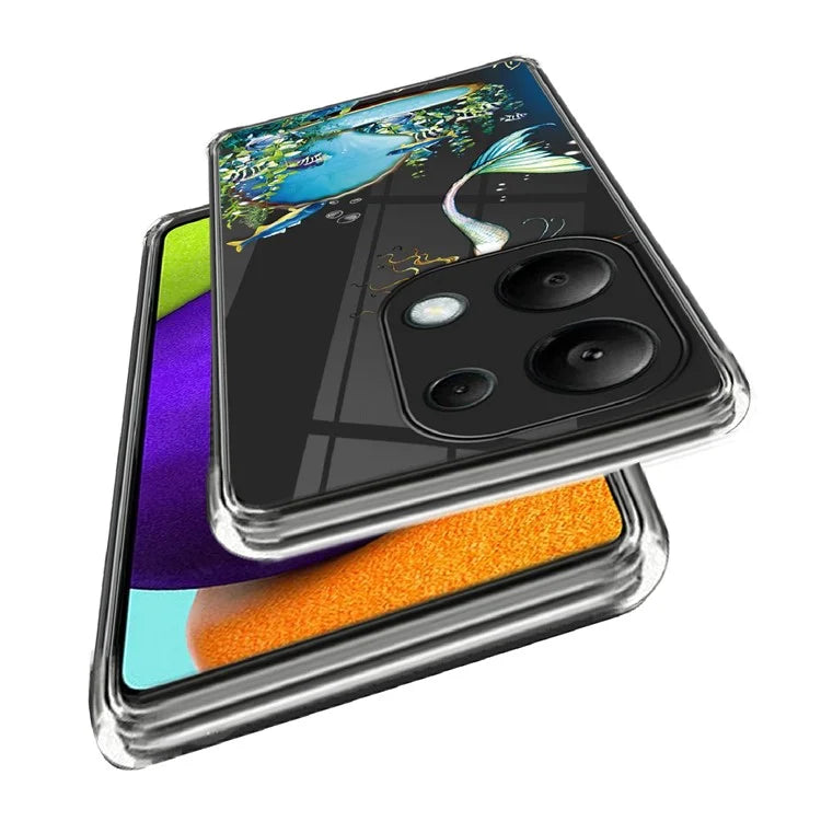For Xiaomi Redmi Note 13 Pro 4G / Poco M6 Pro 4G Back Case Anti-drop TPU Pattern Printing Phone Protector
