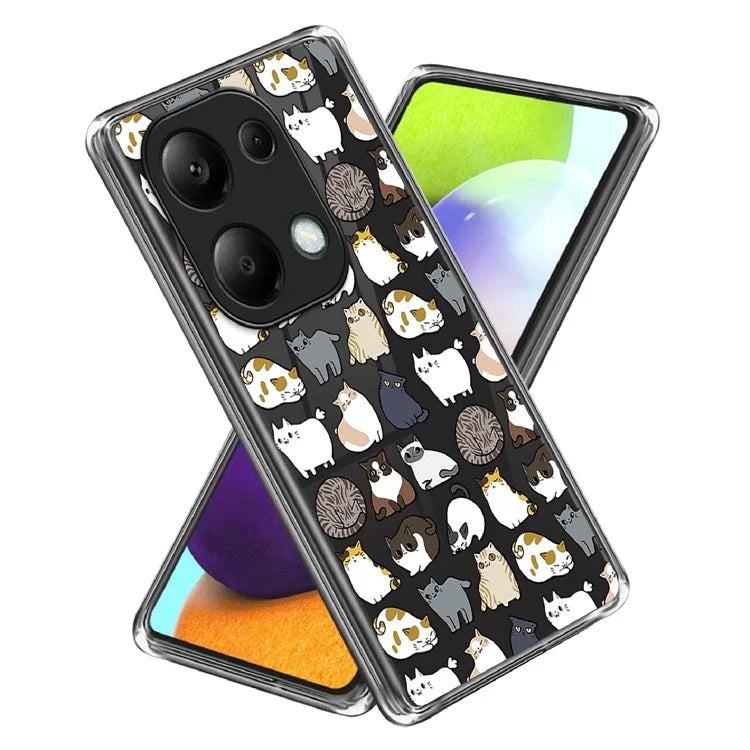 For Xiaomi Redmi Note 13 Pro 4G / Poco M6 Pro 4G Back Case Anti-drop TPU Pattern Printing Phone Protector
