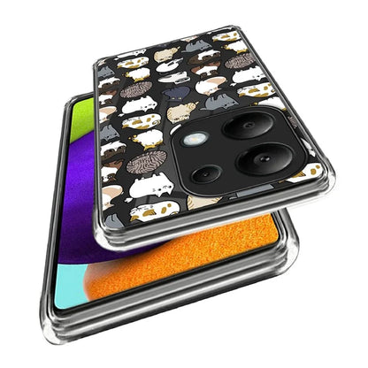 For Xiaomi Redmi Note 13 Pro 4G / Poco M6 Pro 4G Back Case Anti-drop TPU Pattern Printing Phone Protector