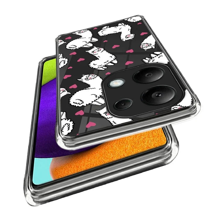 For Xiaomi Redmi Note 13 Pro 4G / Poco M6 Pro 4G Back Case Anti-drop TPU Pattern Printing Phone Protector