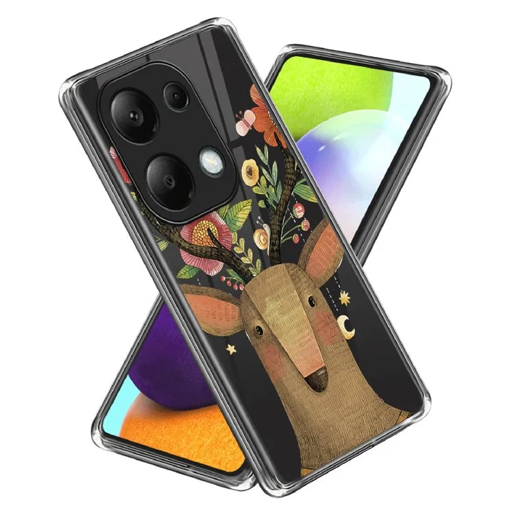 For Xiaomi Redmi Note 13 Pro 4G / Poco M6 Pro 4G Back Case Anti-drop TPU Pattern Printing Phone Protector
