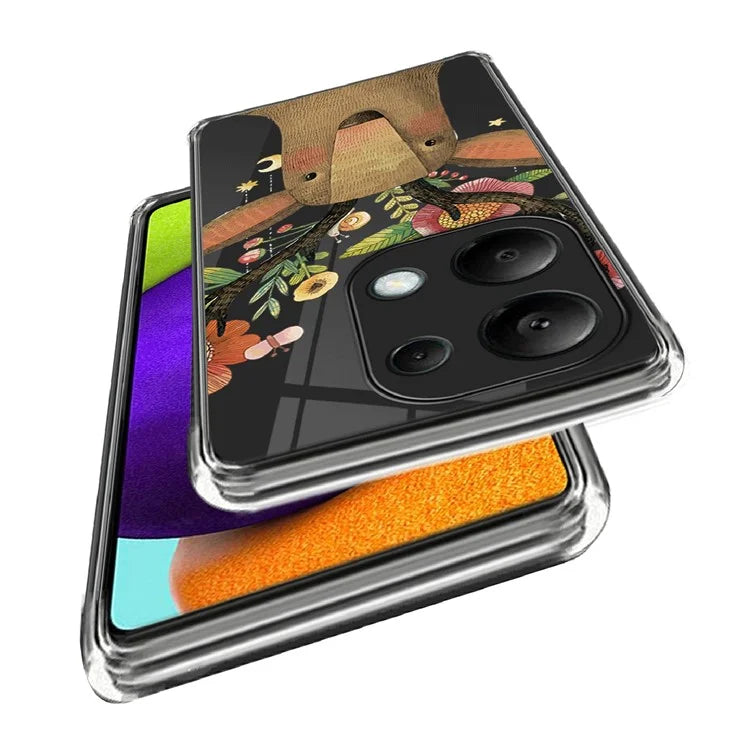 For Xiaomi Redmi Note 13 Pro 4G / Poco M6 Pro 4G Back Case Anti-drop TPU Pattern Printing Phone Protector