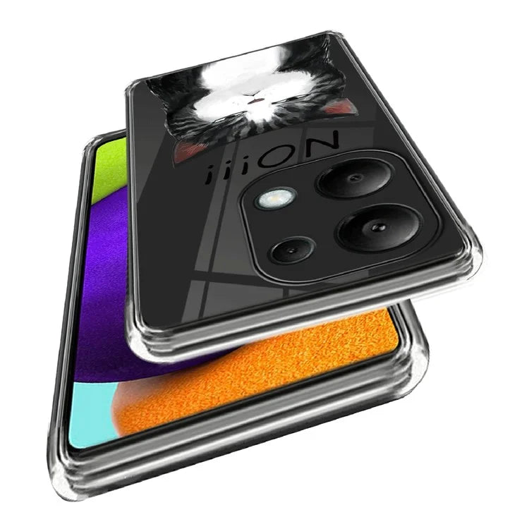 For Xiaomi Redmi Note 13 Pro 4G / Poco M6 Pro 4G Back Case Anti-drop TPU Pattern Printing Phone Protector