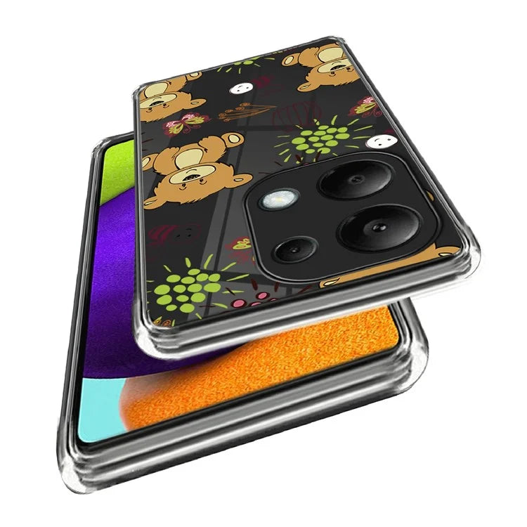 For Xiaomi Redmi Note 13 Pro 4G / Poco M6 Pro 4G Back Case Anti-drop TPU Pattern Printing Phone Protector