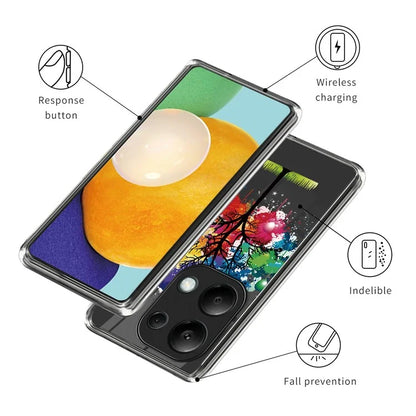 For Xiaomi Redmi Note 13 Pro 4G / Poco M6 Pro 4G Back Case Anti-drop TPU Pattern Printing Phone Protector