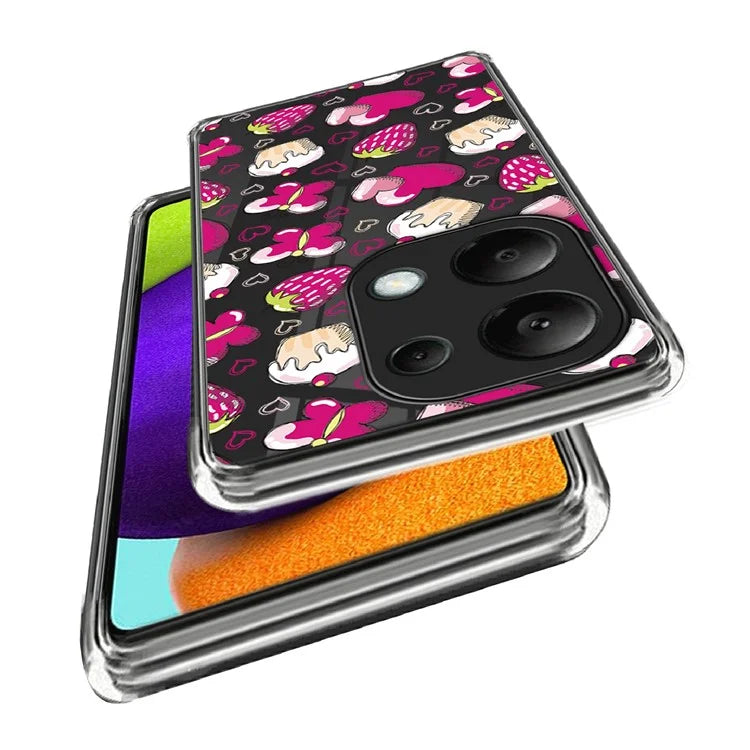 For Xiaomi Redmi Note 13 Pro 4G / Poco M6 Pro 4G Back Case Anti-drop TPU Pattern Printing Phone Protector