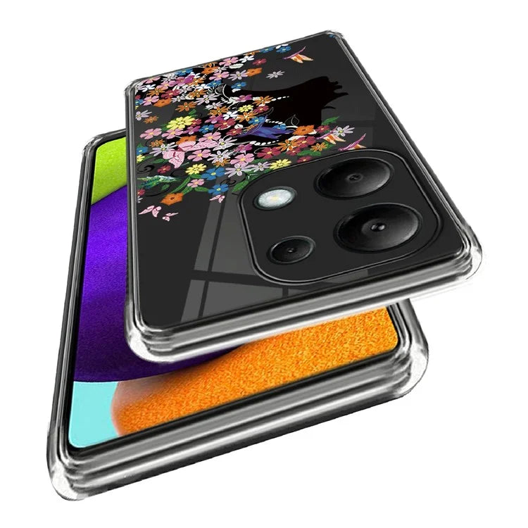 For Xiaomi Redmi Note 13 Pro 4G / Poco M6 Pro 4G Back Case Anti-drop TPU Pattern Printing Phone Protector