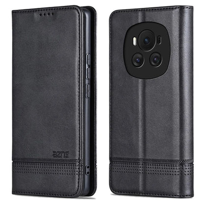 AZNS For Honor Magic6 5G Case Wallet Cowhide Texture PU Leather Phone Cover
