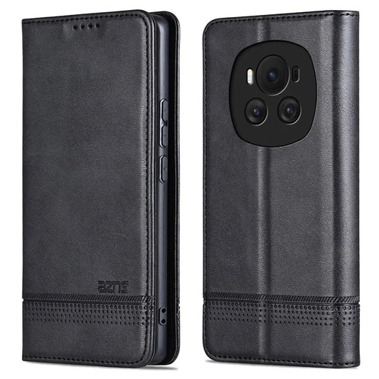 AZNS For Honor Magic6 5G Case Wallet Cowhide Texture PU Leather Phone Cover