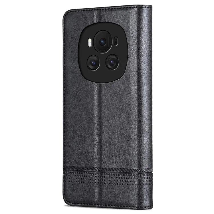 AZNS For Honor Magic6 5G Case Wallet Cowhide Texture PU Leather Phone Cover