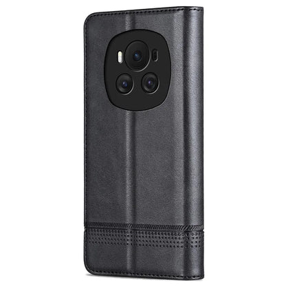 AZNS For Honor Magic6 5G Case Wallet Cowhide Texture PU Leather Phone Cover