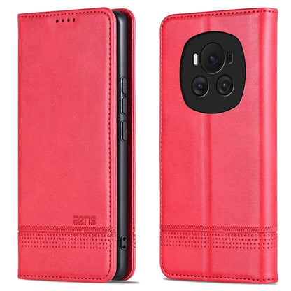 AZNS For Honor Magic6 5G Case Wallet Cowhide Texture PU Leather Phone Cover